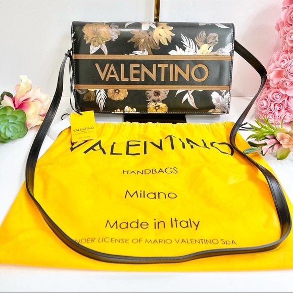 Valentino Handbags - NEW Valentino By Mario Valentino Floral Print Lena Lavoro Crossbody Clutch Bag